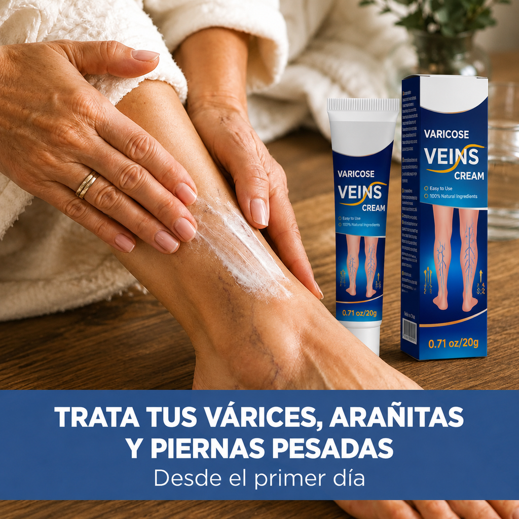 VARICOSE - Crema para Várices, Arañitas, Piernas Cansadas e Hidratación Profunda