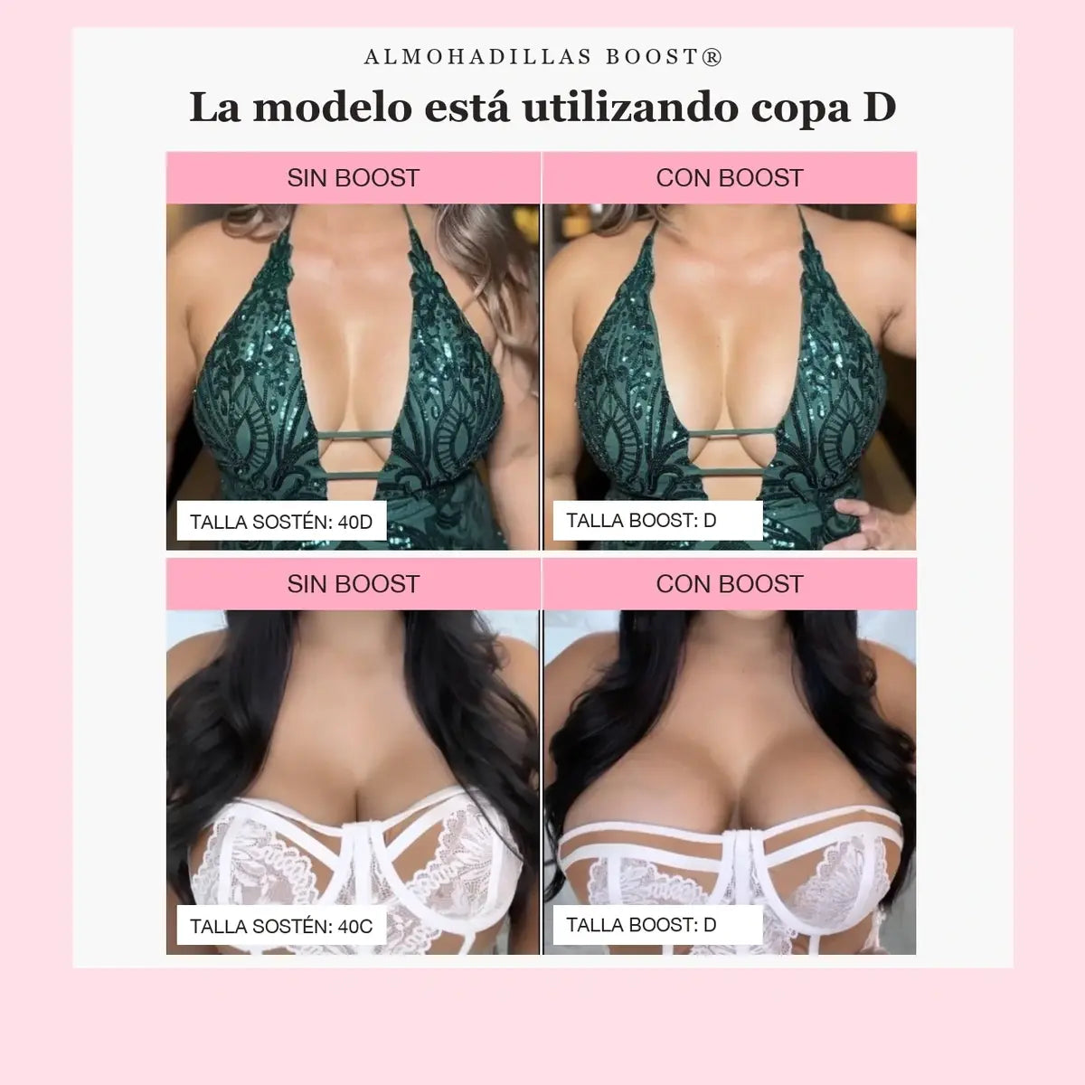 BOOST HENGDA - Almohadilla Pegajosa Para Aumentar 2 Tallas Mas Tu Busto